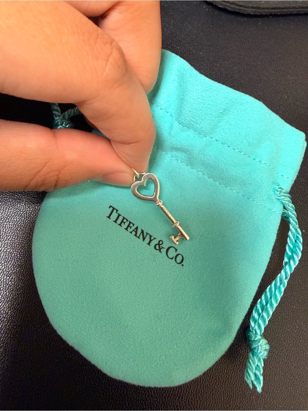 Tiffany & Co. Heart Key Pendant in Sterling Silver